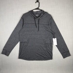 Paper Denim & Cloth Hoodie Mens Size Medium Charcoal Heather Lightweight NWT